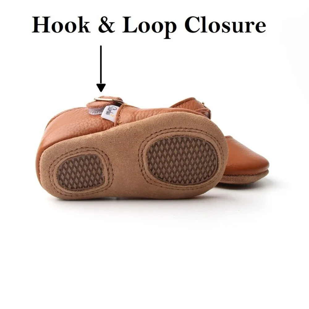 Hook & Loop Toddler Brown Baby Shoes toddler shoes baby moccasins Baby Mary Jane